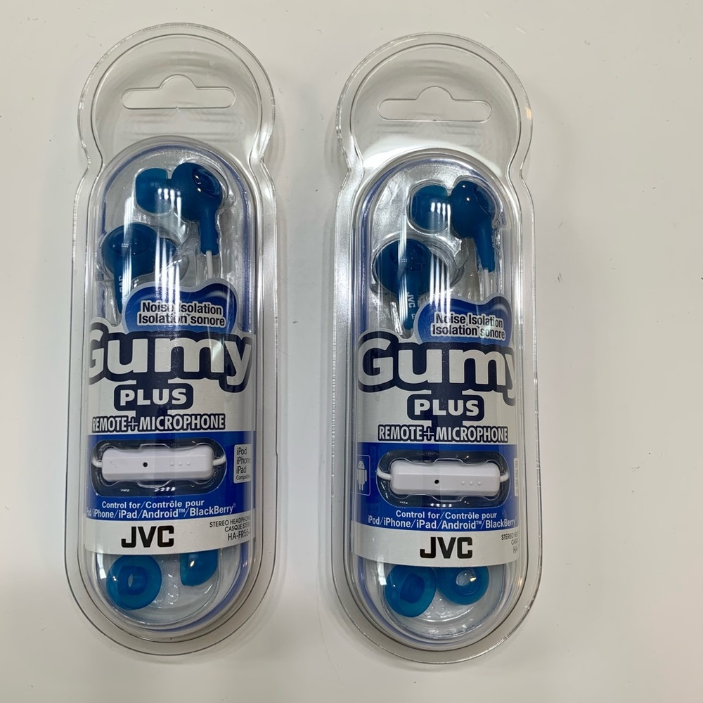 JVC Gumy Plus Headphones - 2 Pairs